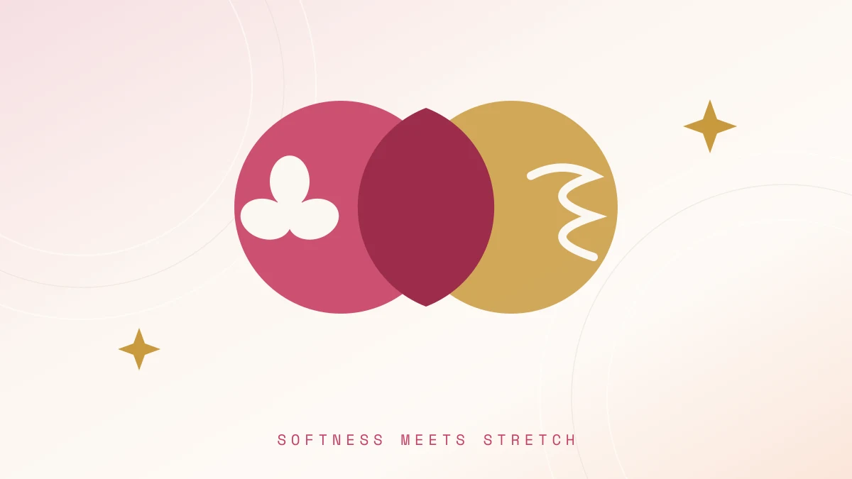 Two overlapping circles representing cotton and synthetic fibres, with the blend in the overlap